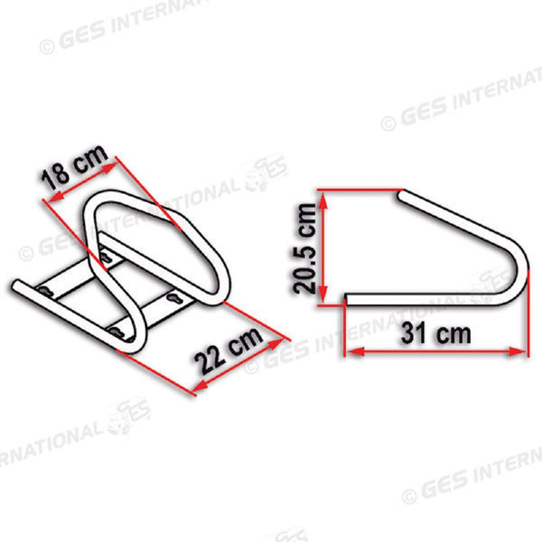 Fiamma Bloccaruota Moto Wheel Chock Front 05781-01