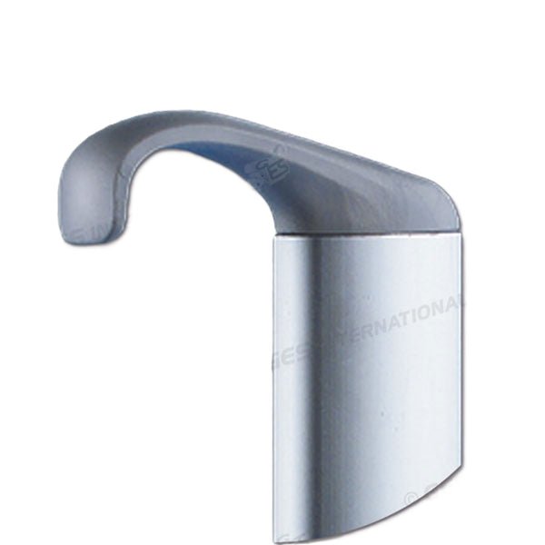 Scaletta in alluminio anodizzato a 5 gradini con gancio lungo 158 x 27 cm
