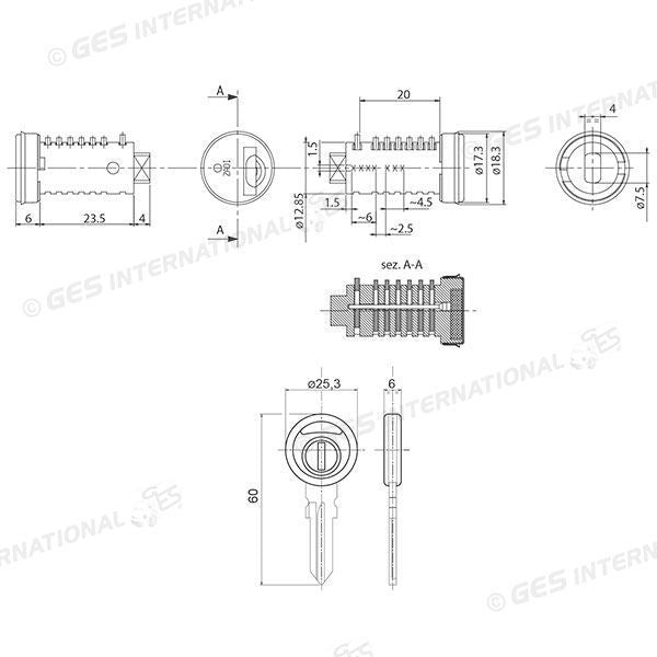 Zadi Kit 10 cilindri con 2 chiavi