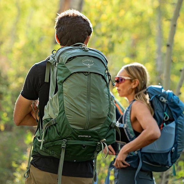 OSPREY STRATOS 34 ZAINO TREKKING 34 LITRI CON SCHIENALE STACCATO REGOLABILE - DISPONIBILE IN 2 COLORI