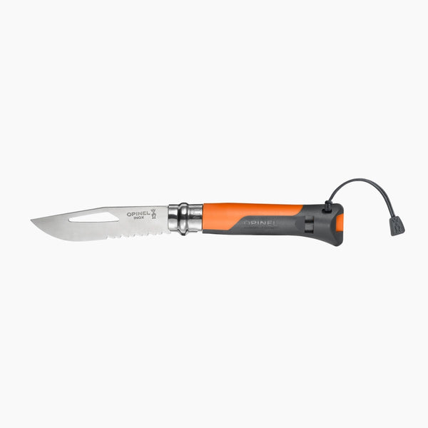 OPINEL N°8 OUTDOOR COLTELLINGO CON LAMA SEGHETTATA IN ACCIAIO INOX - DISPONIBILE IN 2 COLORI