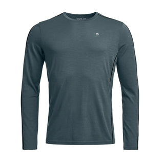 Compra dark-arctic-grey ORTOVOX 185 ROCK'N'WOOL LONG SLEEVE UOMO MAGLIA INTIMA IN 100% LANA MERINO - DISPONIBILE IN VARI COLORI!