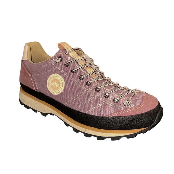 LOMER BIO NATURALE CANVAS 2.0 SCARPA BASSA DONNA IN PELLE MADE IN ITALY IN SUOLA VIBRAM- COLORE: BROWN ROSE