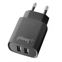 PLOOS CARICABATTERIE DA RETE USB 2A NERO - DISPONIBILE IN 2 MODELLI