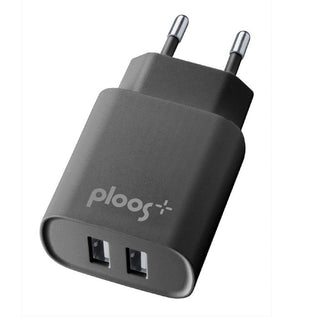 PLOOS CARICABATTERIE DA RETE USB 2A NERO - DISPONIBILE IN 2 MODELLI