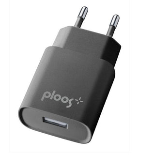 PLOOS CARICABATTERIE DA RETE USB 2A NERO - DISPONIBILE IN 2 MODELLI