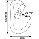 CAMP ATOM 3LOCK Moschettone HMS con alto carico di rottura e chiusura 3LOCK