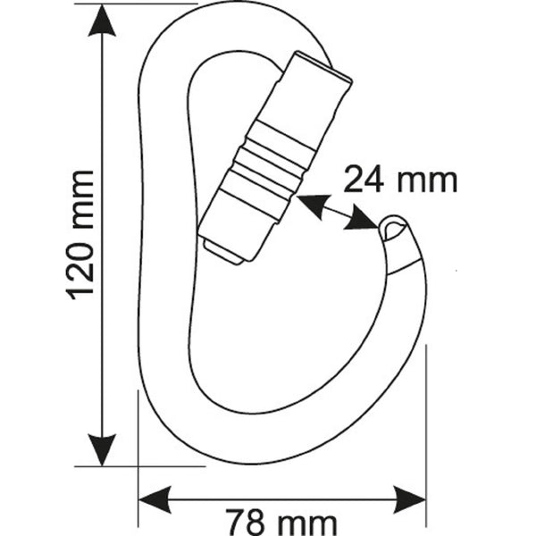 CAMP ATOM 3LOCK Moschettone HMS con alto carico di rottura e chiusura 3LOCK