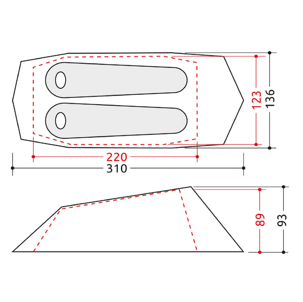 CAMP MINIMA 2 SL TENDA DUE POSTI COMPATTA E SUPERLEGGERA