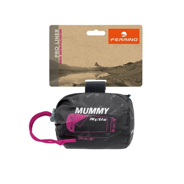 FERRINO PRO LINER MUMMY SACCO LENZUOLO COMPATTO E LEGGERO