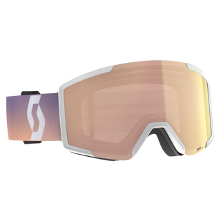 Compra white-soft-pink-lente-amp-rose-chrome-s2 SCOTT MASCHERA DA SCI GOGGLE SHIELD- DISPONIBILE IN VARI COLORI!