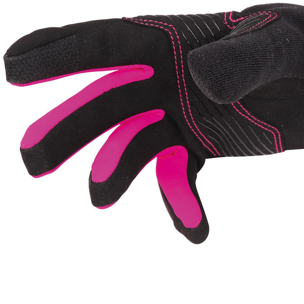 CAMP G COMP WARM LADY GUANTI INVERNALI DONNA DA SCIALPINISMO/SPORT INVERNALI CON SOVRAGUANTO TERMICO A MOFFOLA ISOLANTE E ANTIVENTO - COLORE: NERO/AZZURRO//FUCSIA
