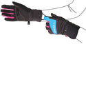 CAMP G COMP WARM LADY GUANTI INVERNALI DONNA DA SCIALPINISMO/SPORT INVERNALI CON SOVRAGUANTO TERMICO A MOFFOLA ISOLANTE E ANTIVENTO - COLORE: NERO/AZZURRO//FUCSIA