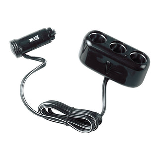 LAMPA TRIPLE SOCKET CABLE EXTENSION Presa corrente tripla con prolunga 12/24V