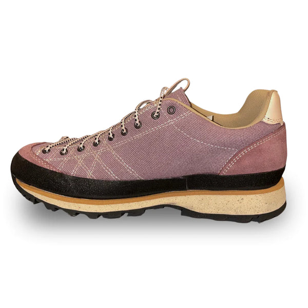 LOMER BIO NATURALE CANVAS 2.0 SCARPA BASSA DONNA IN PELLE MADE IN ITALY IN SUOLA VIBRAM- COLORE: BROWN ROSE