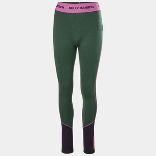 Compra jungle-green HELLY HANSEN LIFA MERINO MIDWEIGHT PANT DONNA PANTALONE INTIMO TERMICO IN LANA MERINO - DISPONIBILE IN 3 COLORI