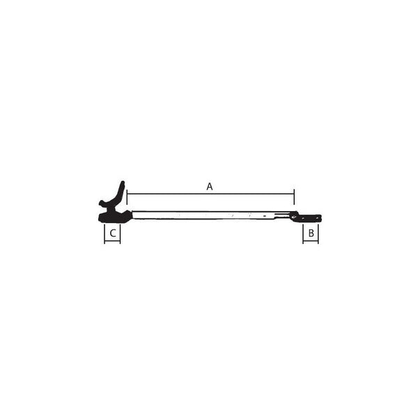 POLYPLASTIC COPPIA BRACCETTI A SCATTO POLYFIX DX/SX CON MANIGLIE 300/400MM