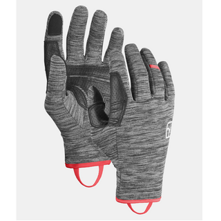 Compra black-steel-blend ORTOVOX FLEECE LIGHT GLOVE DONNA GUANTI CON PALMO IN PELLE DA SCIALPINISMO - DISPONIBILE IN VARI COLORI
