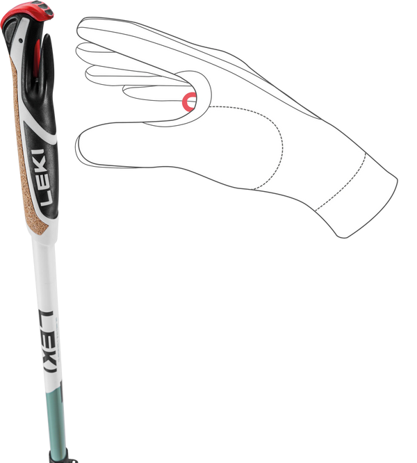 LEKI SPIN SHARK SL BASTONCINO DA NORDIC WALKING REGOLABILE CON IMPUGNATURA IN SUGHERO