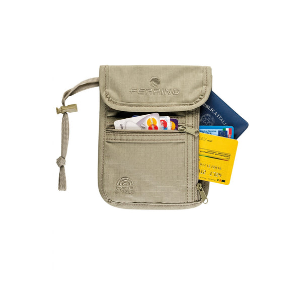 Ferrino Anouk portadocumenti con Tecnologia RFID BLOCKER protezione anticlonazione - Colore: Sabbia