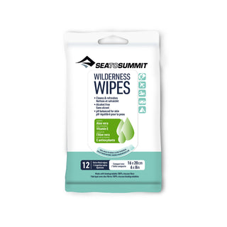 SEATOSUMMIT WILDERNESS WIPES PACK DA 12 SALVIETTE DETERGENTI DA VIAGGIO 16 x 20 cm