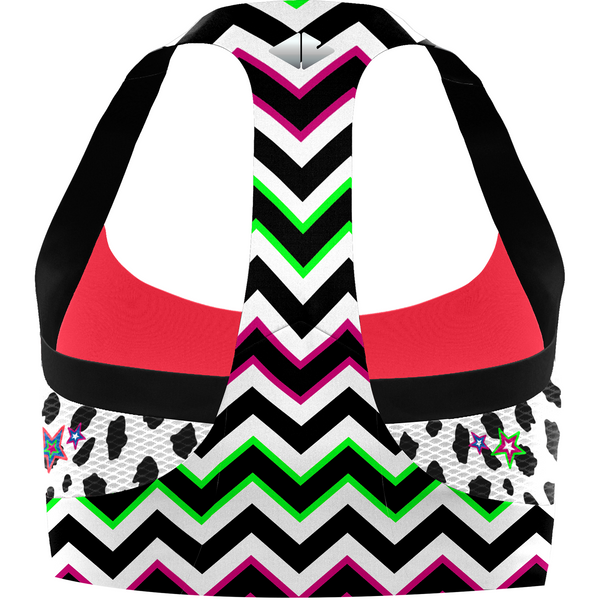 CRAZY BRA LIGHTNING Top sportivo donna Colore Tempest