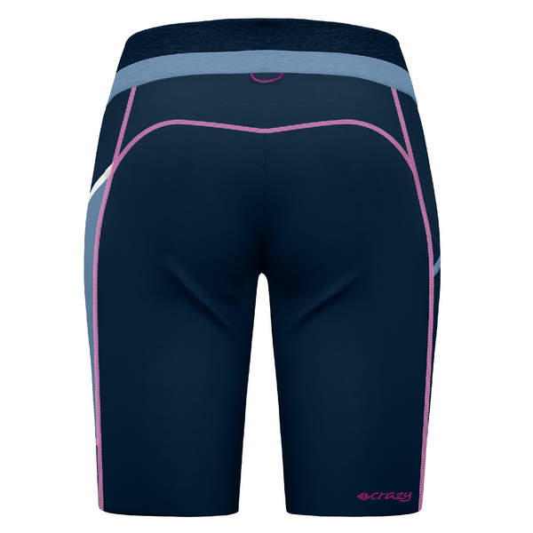 CRAZY SHORT IONIC DONNA PANTALONE CORTO RESISTENTE E TRASPIRANTE IDEALE PER TREKKING  - NUOVI ARRIVI SS24 - FANTASIA VENTO