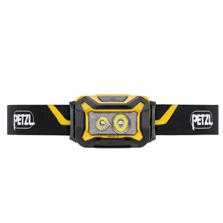 PETZL ARIA 2 Lampada frontale 450 lumen compatta, robusta e impermeabile - Black/Yellow