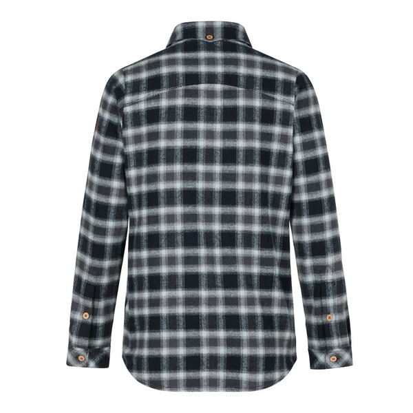 LA SPORTIVA RAMBLER FLANNEL SHIRT CAMICIA DONNA IN FLANELLA PER ARRAMPICATA E TEMPO LIBERO - COLORE: BLACK/CHERRY TOMATO