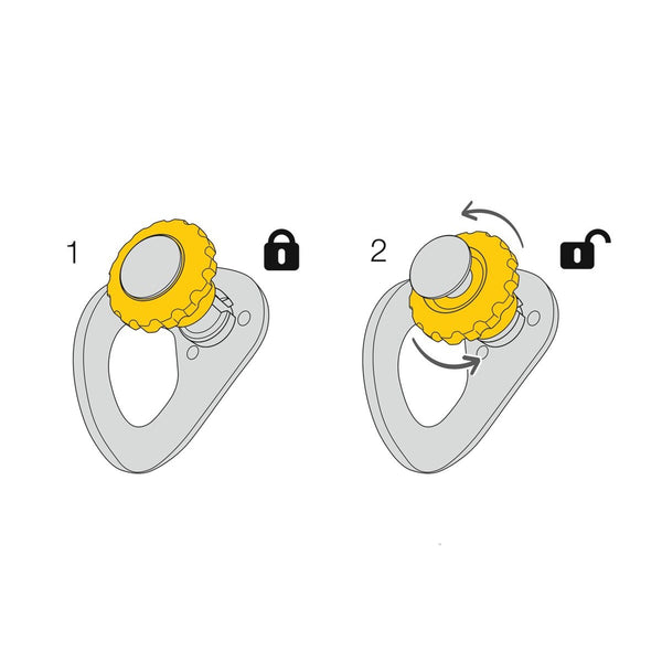 PETZL COEUR PULSE 12 mm Ancoraggio amovibile con funzione di bloccaggio