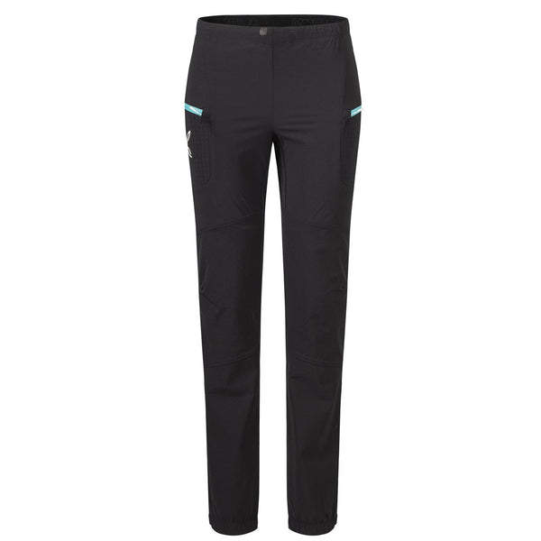MONTURA SKI STYLE PANTS PANTALONI DONNA SOFTSHELL ANTIVENTO E TRASPIRANTI DA TREKKING/SCI ALPINISMO - NERO/CARE BLUE