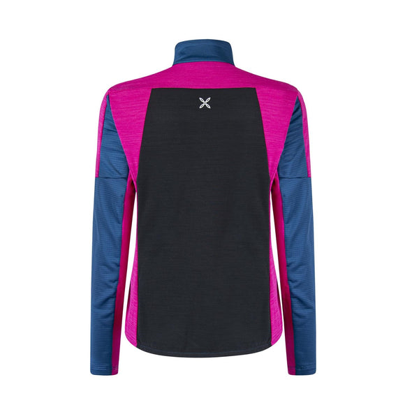 MONTURA ROCK ROSE MAGLIA WOMAN SECONDO STRATO TECNICO TRASPIRANTE - COLORE: DEEP BLUE/INTENSE VIOLET