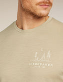 ICEBREAKER 150 TECH LITE PEACEFUL PASS UOMO T-SHIRT LEGGERA 100% LANA MERINO
