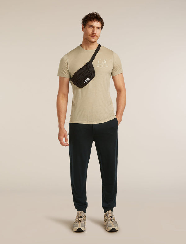ICEBREAKER 150 TECH LITE PEACEFUL PASS UOMO T-SHIRT LEGGERA 100% LANA MERINO