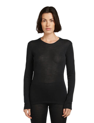 ICEBREAKER EVERYDAY LS CREWE DONNA MAGLIA INTIMA TERMICA IN 100% LANA MERINO
