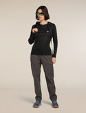 ICEBREAKER EVERYDAY LS CREWE DONNA MAGLIA INTIMA TERMICA IN 100% LANA MERINO