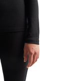 ICEBREAKER EVERYDAY LS CREWE DONNA MAGLIA INTIMA TERMICA IN 100% LANA MERINO