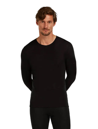 ICEBREAKER EVERYDAY LS CREW UOMO MAGLIA INTIMA TERMICA IN 100% LANA MERINO