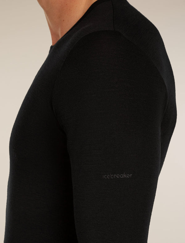 ICEBREAKER EVERYDAY LS CREW UOMO MAGLIA INTIMA TERMICA IN 100% LANA MERINO