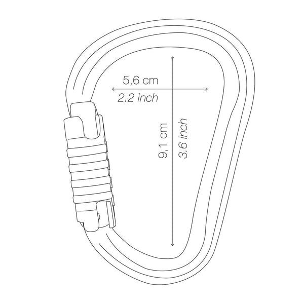 PETZL WILLIAM TRIACT-LOCK Moschettone asimmetrico leggero di grande capacità - Disponibile in 3 colori