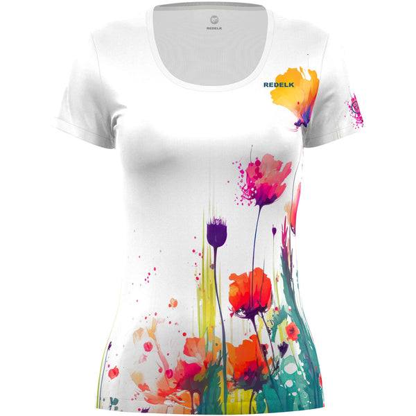 REDELK NIS-FLOWERS T-SHIRT DONNA TECNICA E TRASPIRANTE - NUOVI ARRIVI SS25 - DISPONIBILE IN 3 COLORI