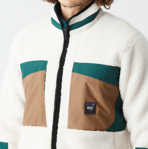 PICTURE PMBTON ZIP FLEECE FELPA SHERPA UOMO