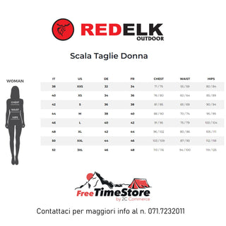 REDELK SILKE LOGO T-SHIRT DONNA TRASPIRANTE MANICHE CORTE Colore White/Blue Lake