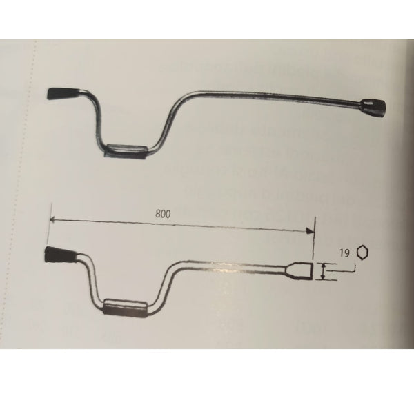 MANOVELLA GIRABACCHINO IN ACCIAIO ZINCATO DIAMETRO 19cm