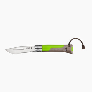 OPINEL N°8 OUTDOOR COLTELLINGO CON LAMA SEGHETTATA IN ACCIAIO INOX - DISPONIBILE IN 2 COLORI