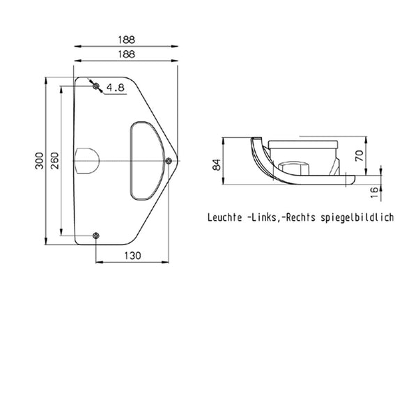 JOKON BBSNMR 2000/12V FANALE MULTIFUNZIONE SX. MODULABILE
