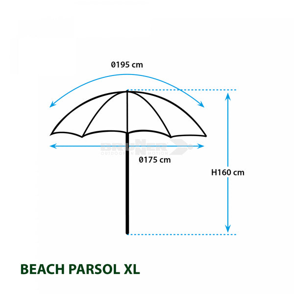 BRUNNER BEACH PARSOL XL OMBRELLONE CON PARETI LATERALI UPF 50+ - DISPONIBILE IN 2 COLORI