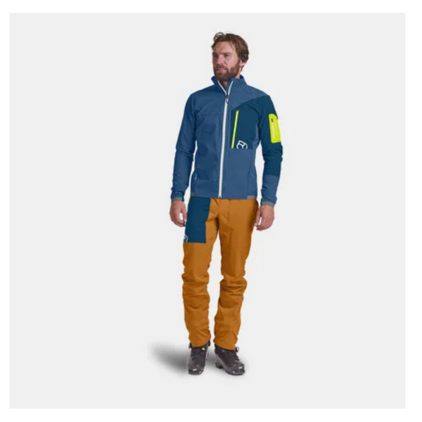 ORTOVOX BERRINO JKT GIACCA SOFTSHELL LEGGERA CON RIVESTIMENTO INTERNO IN MERINO Colore mountain blue
