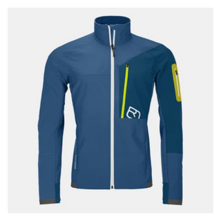 ORTOVOX BERRINO JKT GIACCA SOFTSHELL LEGGERA CON RIVESTIMENTO INTERNO IN MERINO Colore mountain blue