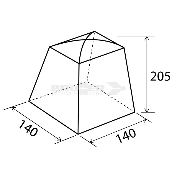 BRUNNER CABINA II NG PRATICA TENDA/CABINA IDEALE PER CAMPEGGIO